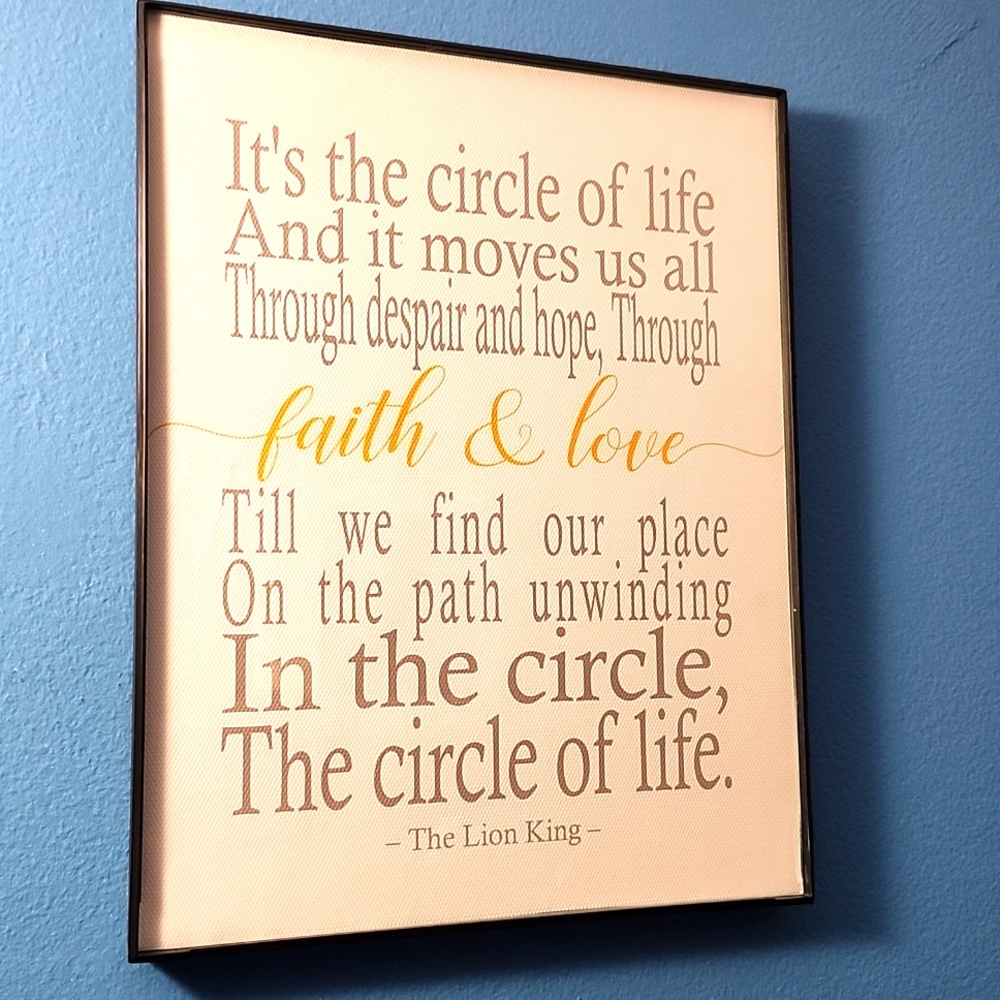 Disney's The Lion King "Circle of Life" Inspired Framed Canvas Art